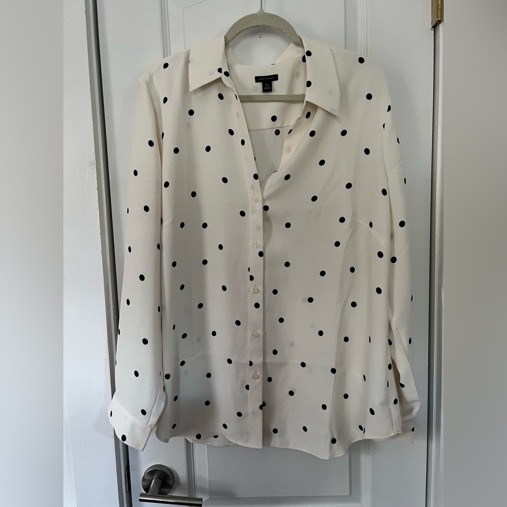 BUNDLE: Set of 3 Ann Taylor Polka Dot XXL Blouses